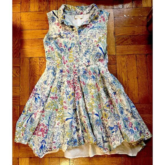 Project Alabama Dresses & Skirts - Project Alabama 6P Dainty Floral Silk Blend Fit Flare Dress Southern Cottagecore